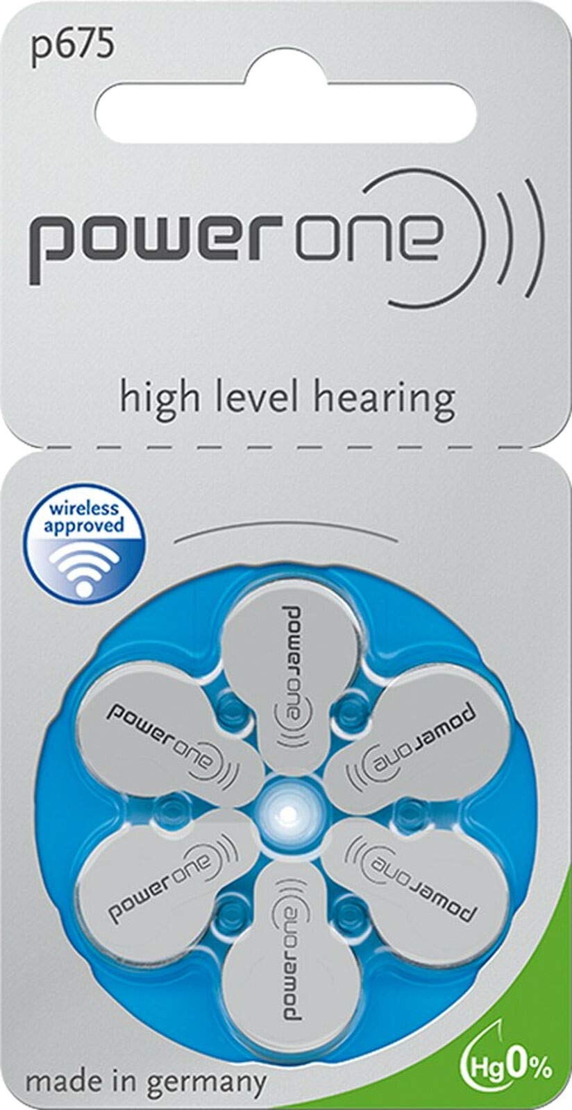 VARTA Power One Zinc Air Hearing Aid Batteries (Blue) Size 675 Pack of 60