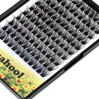 Handmade D Curl 10-20mm to Choose 120Pcs Natural long Individual Thick Base Cluster Eyelashes Dramatic Look DIY Volume Eye Lashes Extensions (12mm)