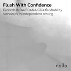 Nolla Flushable Wipes Bulk Pack - 100% Plant-Based and Biodegradable - Soft, Unscented + Soothing Aloe and Vitamin E - For Adults and Kids 2,400 Count (40 Packs of 60)