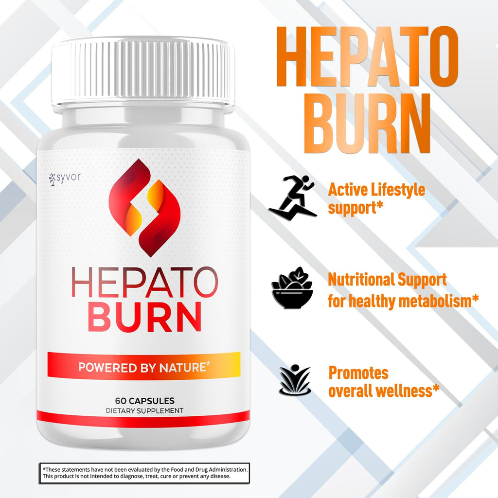 (3 Pack) Hepato Burn Capsules, Official Hepato Burn Pills with All Natural Premium Ingredients, Hepatoburn Energy and Fitness Vitamin Supplement, Hepatoburn Lifestyle Powered by Nature (180 Capsules)