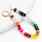 Colorful Beaded Bracelet for Women Boho Neon Rainbow Bead Bracelets
