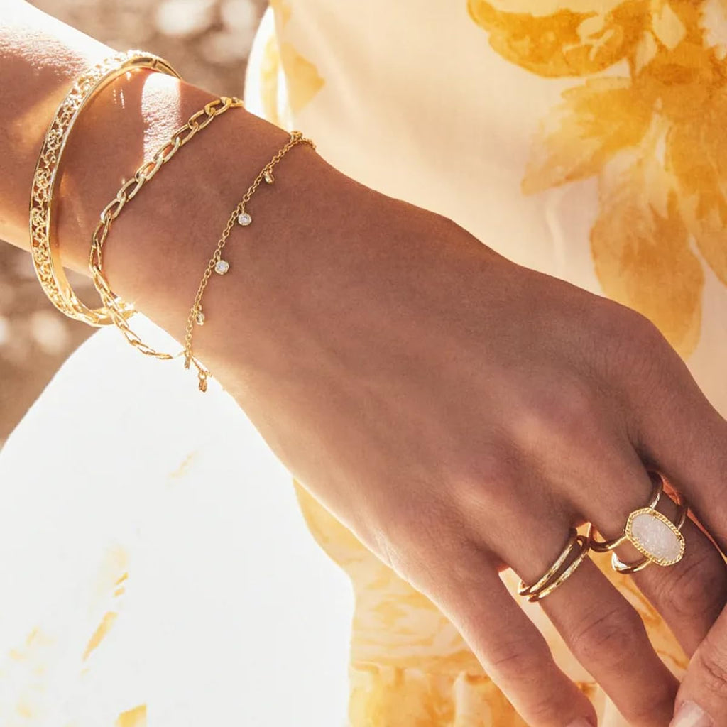 Kendra Scott Kassie Set of 3 Chain Bracelets in 14k Gold-Plated Brass, Fashion Jewelry For Women