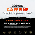 SmarterVitamins 200mg Caffeine Pills - MCT Oil from 100% Coconuts + 100mg L-Theanine, Energy and Focus, Extended Release Capsule, 50 Liquid Softgels