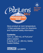 Purilens Mini Preservative-Free Contact Lens Saline 60ml (2 fl. oz.) 6 Pack