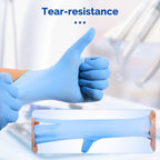 JMU Nitrile Exam Gloves Large, 3.5 Mil, Powder-Free, Latex-Free, Disposable Medical Glove, Blue, 4000 Count