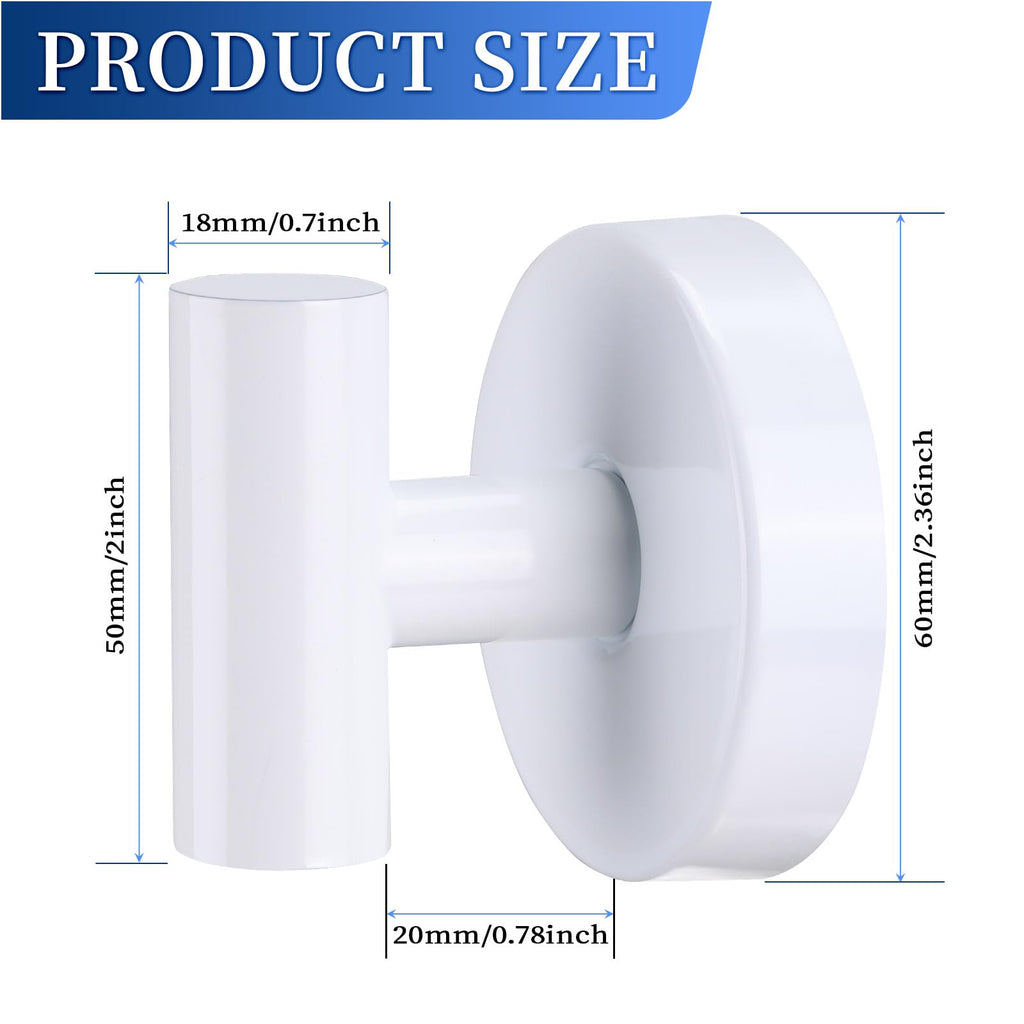 warlve Heavy Duty Reusable Suction Cup Hooks for Shower - No Drill Bathroom/Glass/Mirror/Tiles & Metal Surfaces,and Smooth Non-Porous Surfaces for Towels, Robes, Loofahs (4, White)