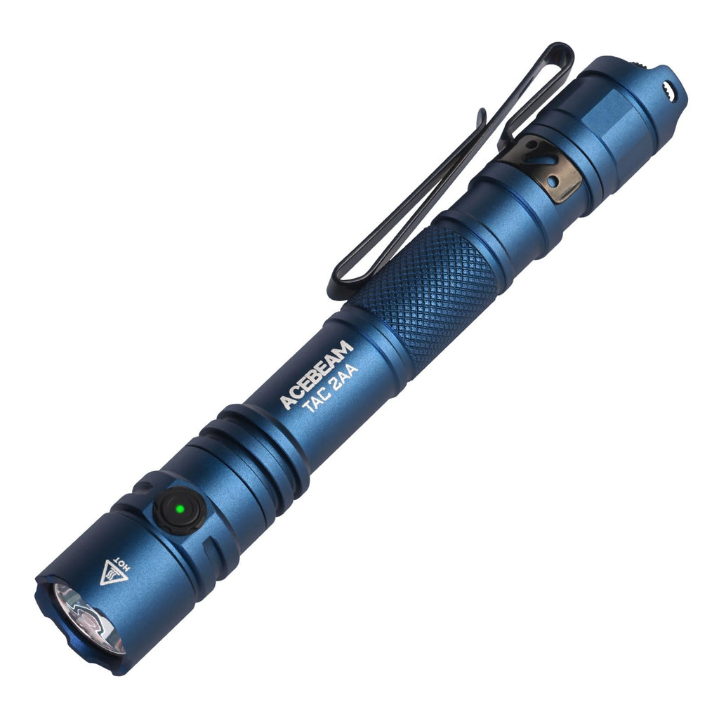 ACEBEAM TAC 2AA EDC Tactical Dual Modes Flashlight, 1400 High Lumens Flashlight, Dual Switch Pocket LED Flashlight, Super Bright Small Flash Light for Emergency, Camping, Home(SFT-25R HI)