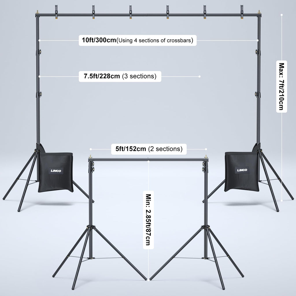 Linco Lincostore Backdrop Stand Kit 10x7ft for Photography