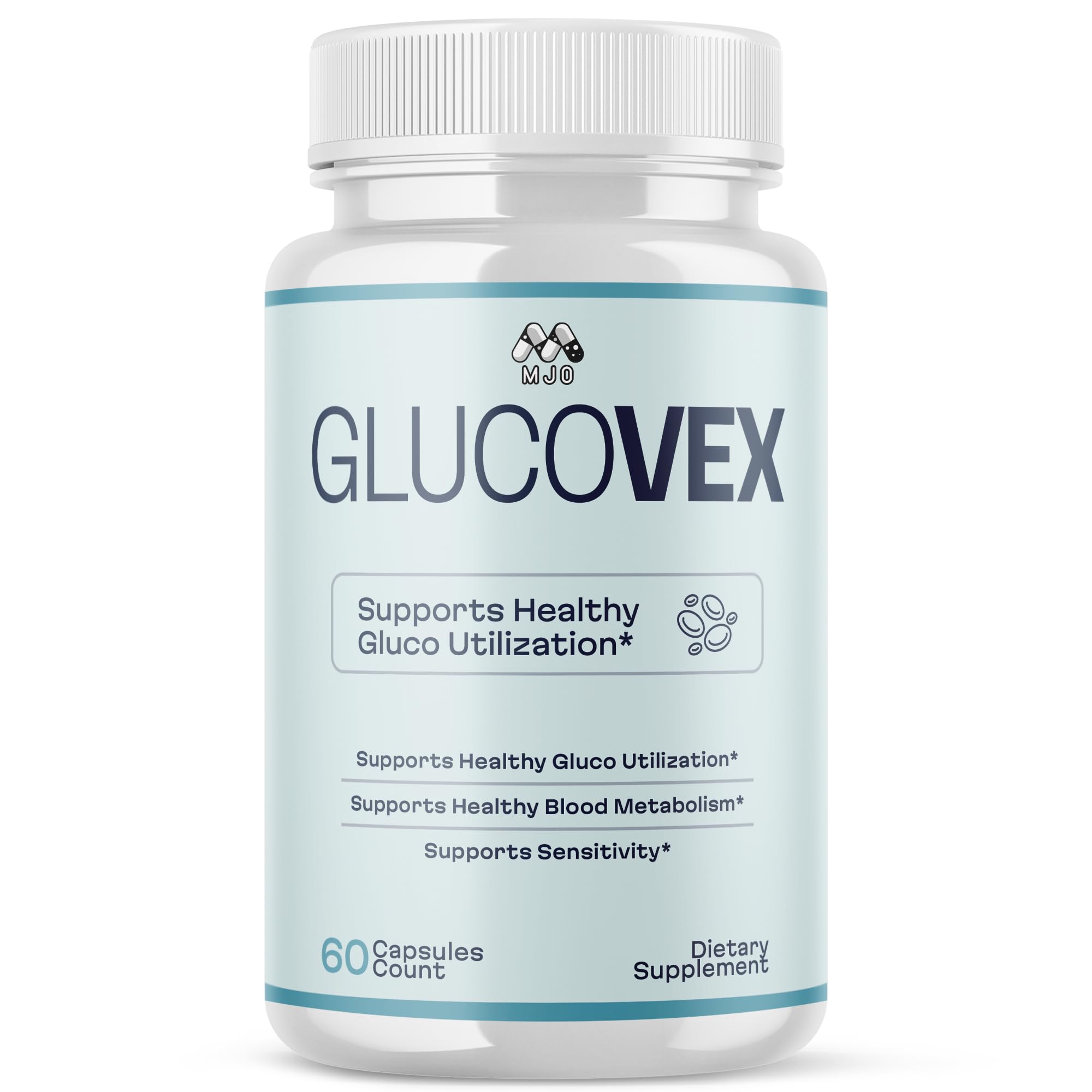 Glucovex Capsules, Official Glucovex Pills with All Natural Ingredients, Advanced Glucovox Overall Health and Wellness Vitamin Support Supplement with Max Strength Multivitamins Support (60 Capsules)