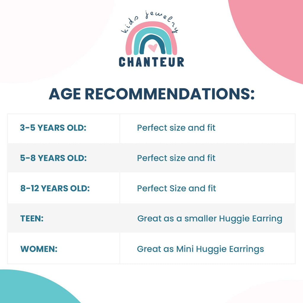 Chanteur Hypoallergenic Earrings For Girls | Small Hoops | Girl Earrings | Huggies For Girls | For Teen Girls | Small Hoop Earrings for Women | Kids Earrings