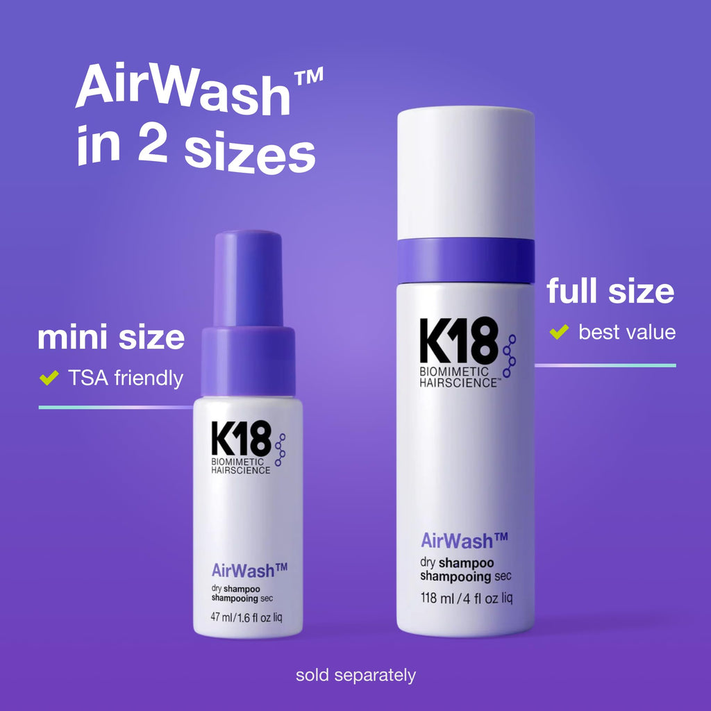 K18 AirWash Non Aerosol Dry Shampoo Spray, 4 Fl Oz