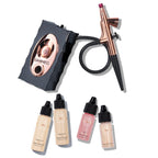 Luminess Air Icon Makeup Airbrush System and 4-Piece Foundation Starter Kit, Fair Coverage - Quick, Easy & Long Lasting Application - Includes Silk 4-In-1 Foundation, Highlighter & Blush