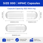 ATLEMISME Empty Vegan Capsules Size 000 - Vegan Capsules Empty (500 Count) DIY Filling