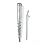 American Ground Screw Model 2 Premium No Dig Ground Anchor - Post & Flag Pole Base Ground Mount - Screw in Post Stake, 22" Inch Long, (Fits Round Poles 1” - 2 3/8") Replacement Fence Post Anchor DIY