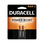 Duracell Coppertop AAA Batteries with Power Boost Ingredients, Triple A Batteries, 2 Count (Pack of 1) for Household and Office Devices, Alkaline AAA Battery