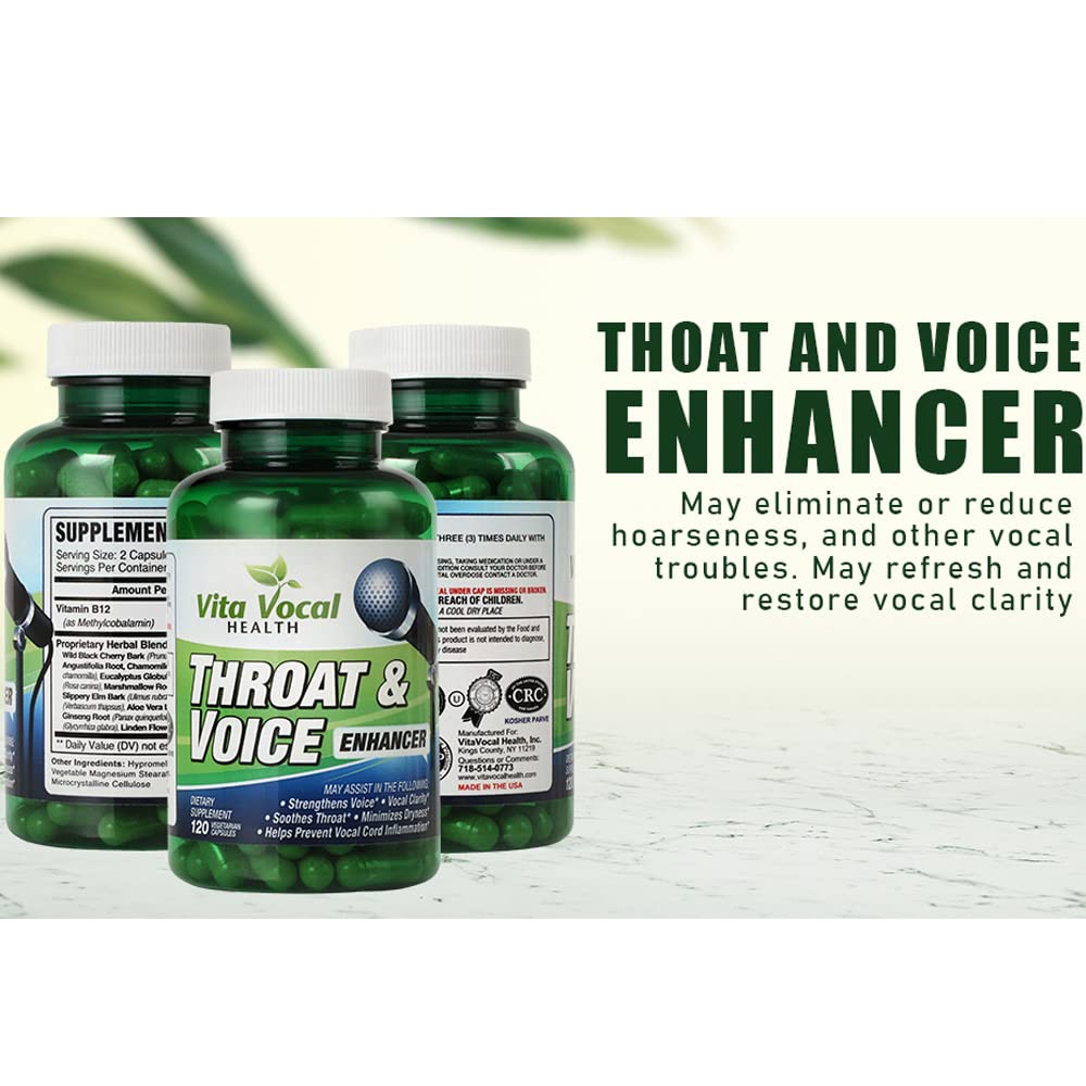 VitaVocal Throat & Voice Enhancer Eliminates or Reduces Hoarseness, Restores Vocal Clarity Amazing Voice Remedy for Vocal Troubles for Singers, Actors, Public Speakers