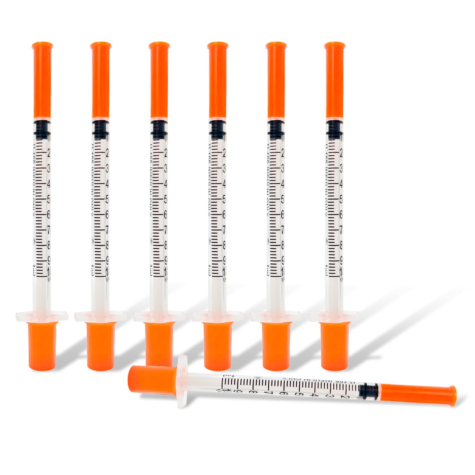 Syringes with Needle, U-100 1ml 31G 5/16" (8mm) Syringe, Pack of 30