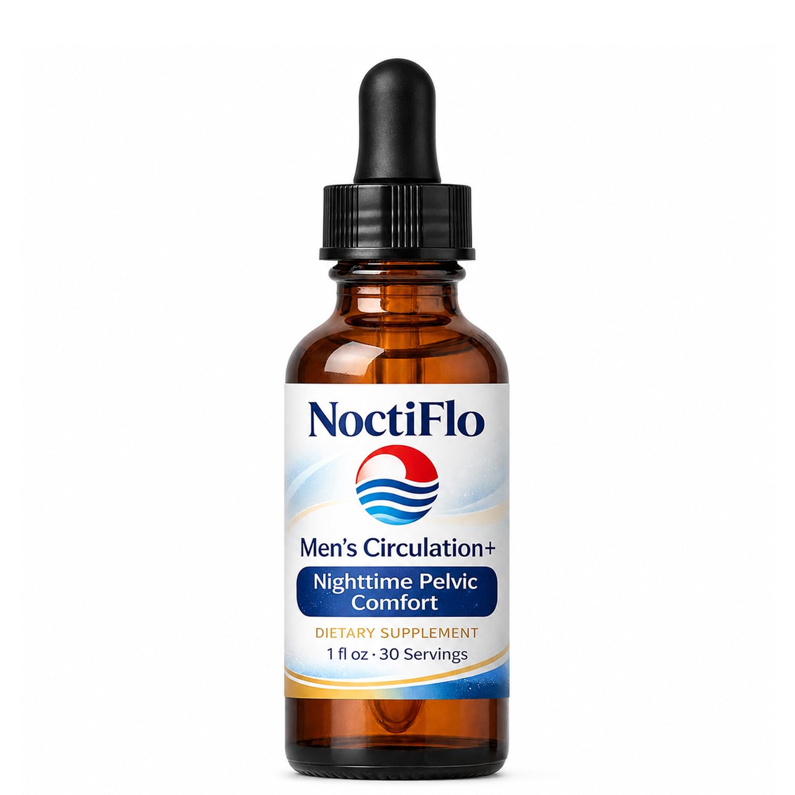 Qoenba Noctiflo Flow Support Drops for Men, 1 fl oz