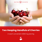 NutraChamps Tart Cherry Gummies - 3000mg Tart Cherry Extract with Celery Seed - Uric Acid Cleanse Supplement - Antioxidant, Joint Comfort, Flexibility, Immune Health, Sleep - 60 Vegan Gummies (2-Pack)