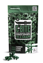 C-BITE Plant Support Clips for Trellis, Garden Stakes, Wire Fence, Climbing Plants, Indoor Gardening, Hydroponics Systems, and Vines | Durable Gardening Clips (Incognito Green - 100 Pack)
