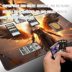 MTG Playmat Size 24x14in Free Storage Bags Non-Slip Backing, Ideal for Card Game Enthusiasts TCG Playmat (Blaze Angel-No Deck)