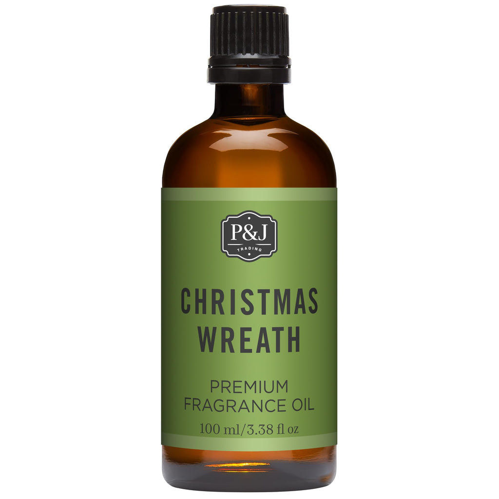 P&J Trading - Christmas Wreath Scented Oil 100ml - Fragrance Oil for Candle Making, Soap Making, Diffuser Oil