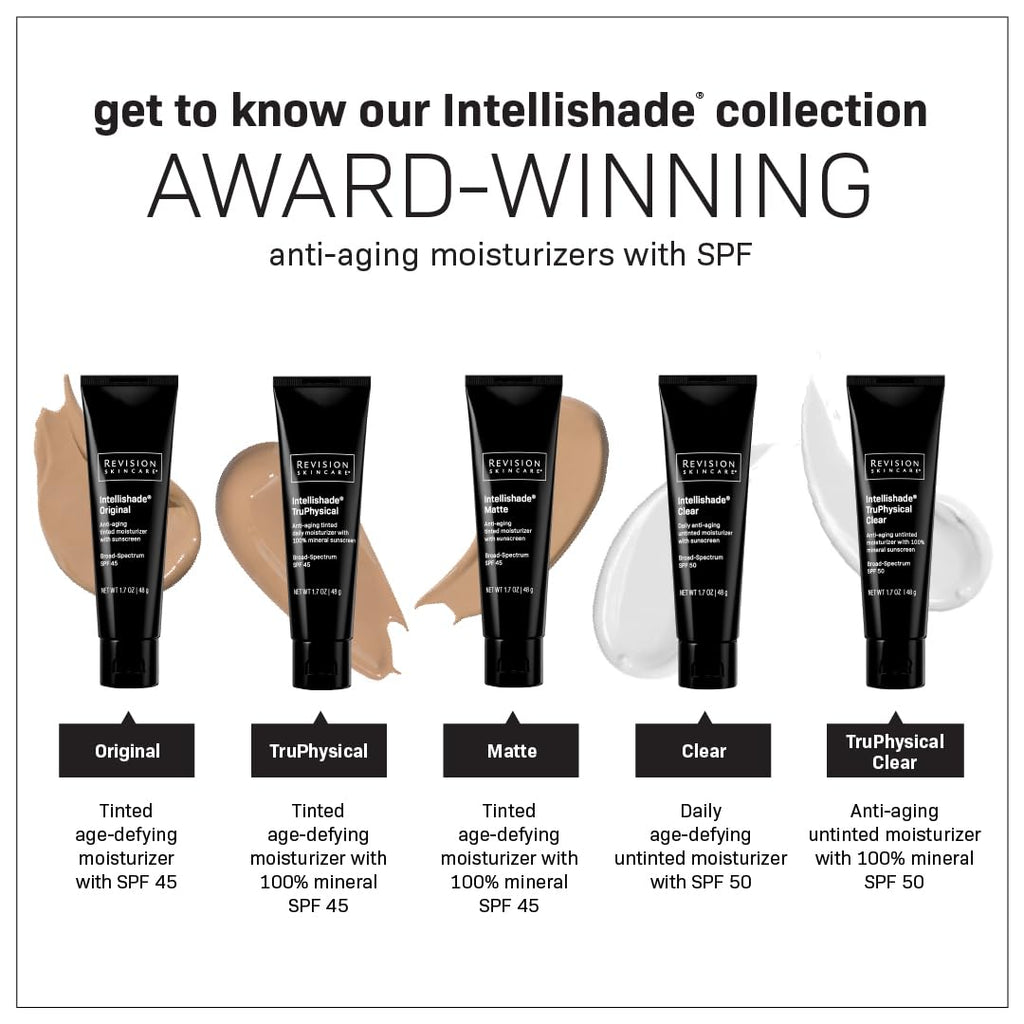 Revision Skincare Intellishade® TruPhysical SPF 45, 100% Mineral Sunscreen for Face, Anti-Aging Moisturizer with SPF and Vitamin C, Tinted Sunscreen for Sensitive Skin, 1.7 oz
