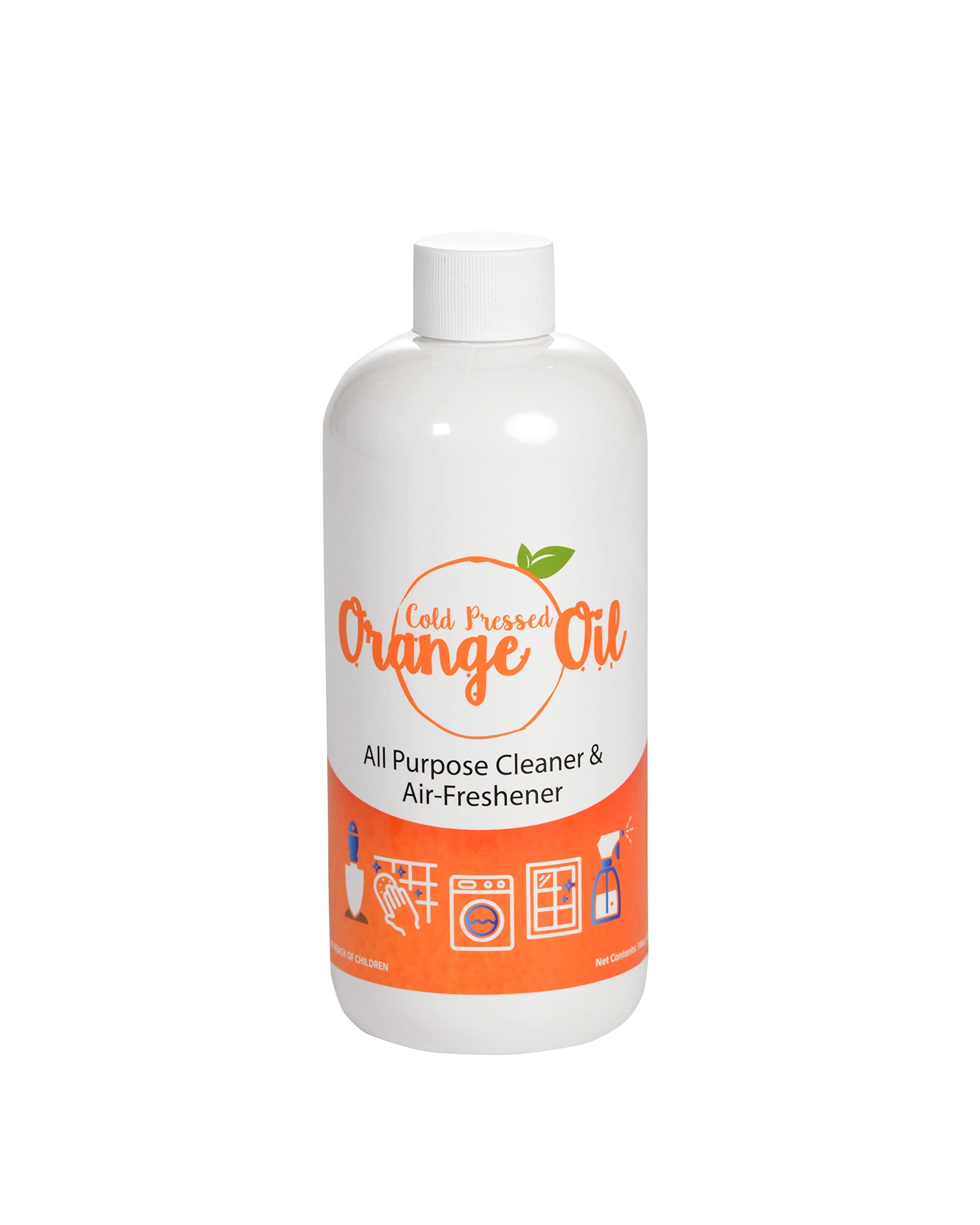 Bluewater Chemgroup Premium Cold Pressed Orange Oil Concentrate- 16 oz (with D-Limonene), Concentrated Cold Pressed Orange Oil Cleaner - All-Purpose Citrus Cleaner and Degreaser Blend