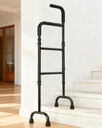 20-Level Adjustable Stair Climbing Assist Cane & Elderly Stair Lift Assist with Anti-Slip Handle & Stabilizing Feet, 300lbs Capacity for Seniors, Standard Steps-Patent Pending