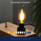FLSNT Candelabra LED Light Bulbs, CA11 LED E12 Chandelier Light Bulbs 60W Equivalent, 2700K Soft White, 550LM, 5.5W, 90+ High CRI, AC 120V, 12 Pack, Dimmable UL,CA65 Listed.