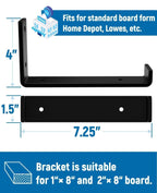 LEOPO 8 inch Shelf Brackets 6-Pack, 1/5" Thick Floating Shelf Bracket
