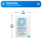 Dry & Dry 5 Gram [400 Packets] Orange Indicating Silica Gel Packets Desiccants Silica Packets - Rechargeable Moisture Absorbers for Food Storage, Electronics, 3D Filament & Safes