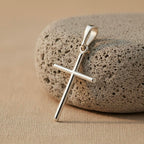 silverzone77 Cross Sterling Silver 925 Pendant Minimalistic Religious Unisex Jewelry