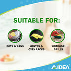 AIDEA Sponges Kitchen, 9Count, Dish Sponges, Heavy-Duty Sponge for Non-Coated Cookware, Scrubbing Power for Tough Messes, Cleaning Sponge for Kitchen, Bathroom, Household