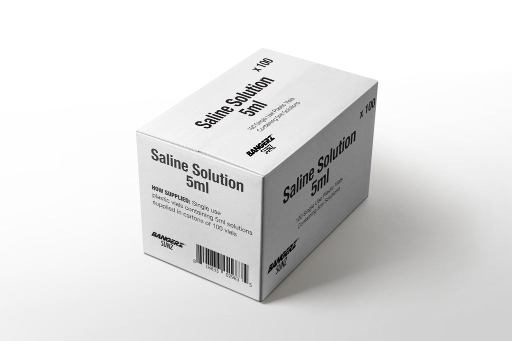 Bangerz Sunz Saline Solution 5ml Unit, 100 per Box