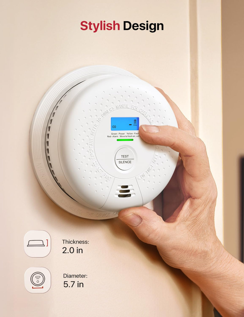 X-Sense Smoke Detector and Carbon Monoxide Detector, SC01, 1-Pack