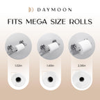Day Moon™ Toilet Paper Holder Wall Mount, Modern Roll Holder for Bathroom, Stainless Steel Rustproof Double Post Pivoting Tissue Roll Holder for Bathroom, Classic, Brushed Nickel