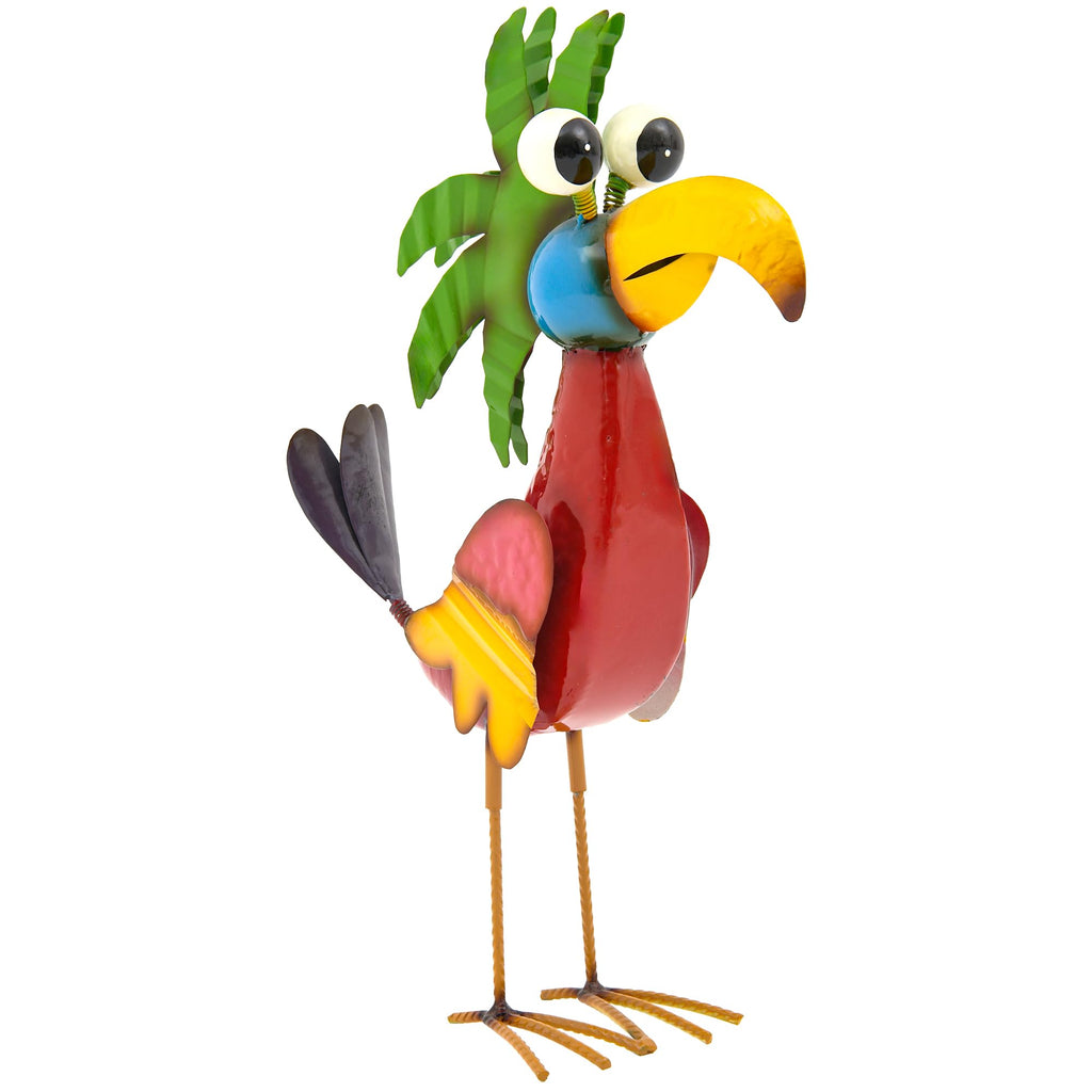 Ultym 19.7" Metal Tiki Decor, Outdoor Garden Art Bird Statues