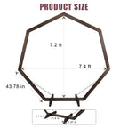 Yaseingoo 7.2-Ft Heptagonal Wooden Wedding Arch