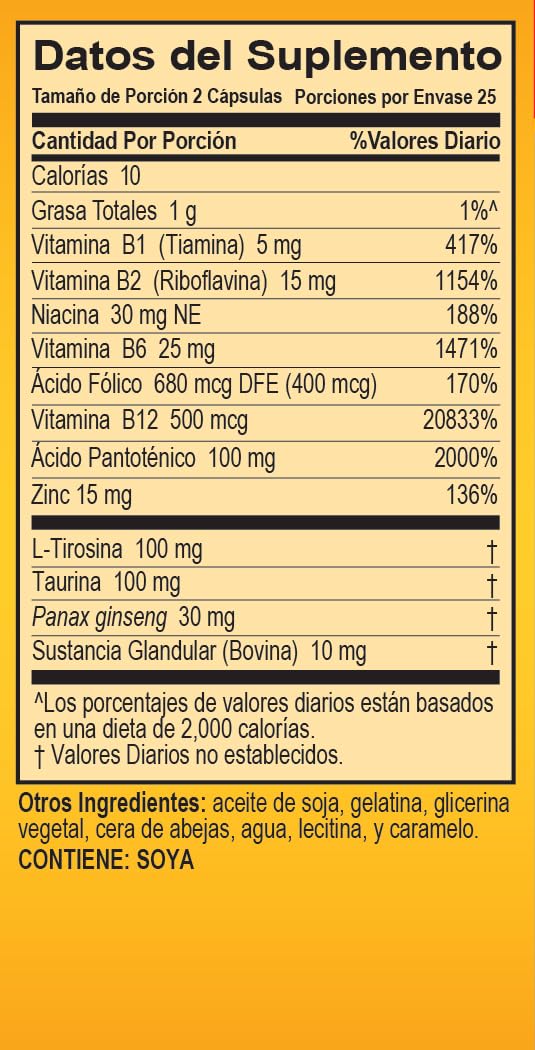 Super Macho Dietary Supplement with High Potency Zinc & 7 B Vitamins, No Preservatives, Sugar or Caffeine, Made in USA, 50 Softgels (3 Pack)