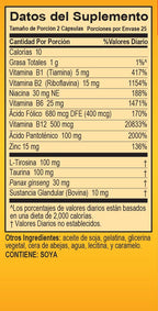Super Macho Dietary Supplement with High Potency Zinc & 7 B Vitamins, No Preservatives, Sugar or Caffeine, Made in USA, 50 Softgels (3 Pack)