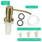Soap Dispenser for Kitchen Sink, Built in Sink Soap Dispenser, Countertop Soap Dispenser Pump with 47" Extension Tube kit, No Need to Fill Little Bottle Again, Golden