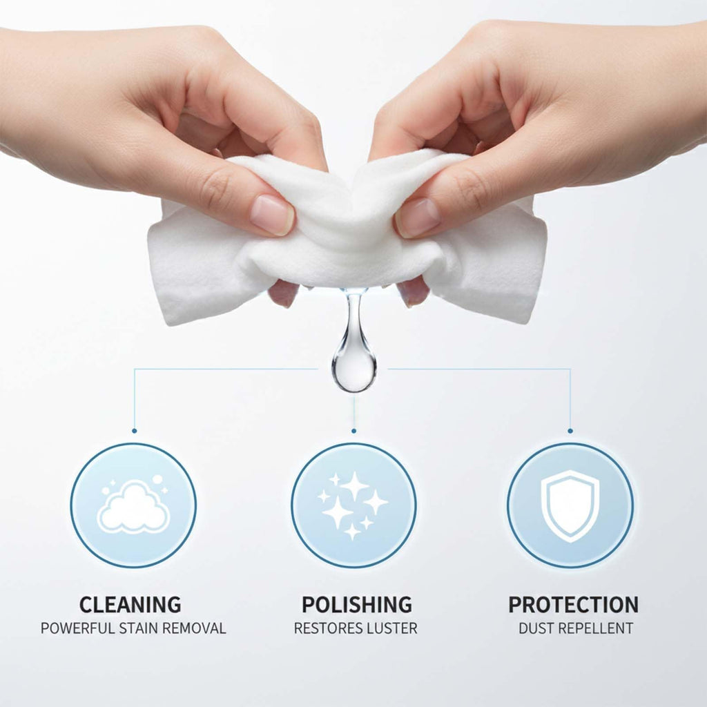 Car Cleaning Wipes, Multipurpose Vehicle Interior Surface Wipes, Soft Disposable Cleaning Cloth for Car Dashboard Seat Door Panel Glass Dust & Stain Removal