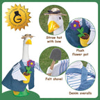 Gaggleville Gardener Goose Outfit, Fits Large 23" H Statue, by Fox