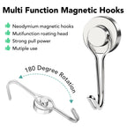 MIKEDE Magnetic Hooks 28 Pack 40Lbs Heavy Duty Neodymium Magnet Hook