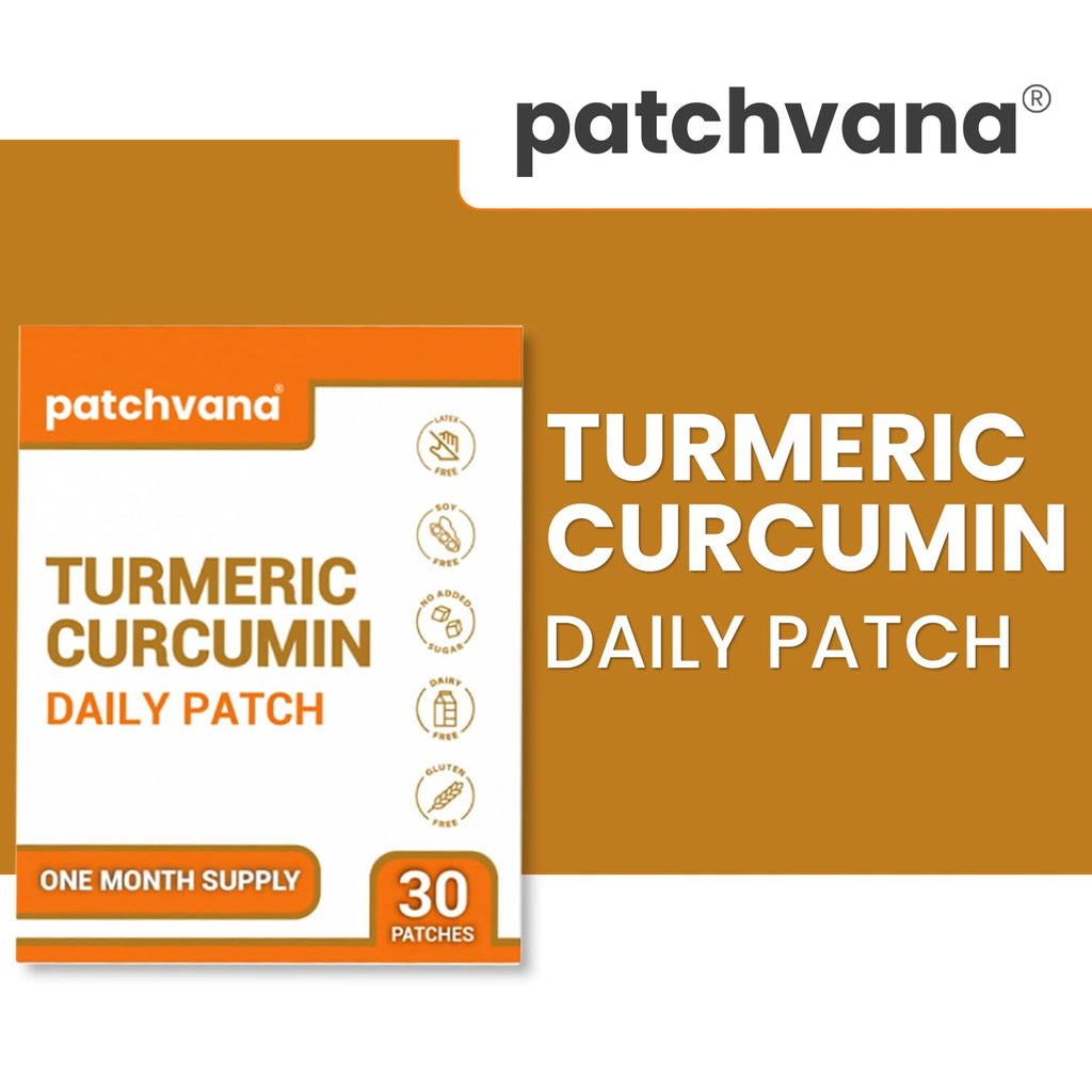 Patchvana Turmeric Curcumin Patch for Women & Men, 1 Month Supply, 30 Patches