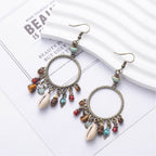 Boho Earrings for Women Dangling Vintage Bohemian Beach Style Earrings
