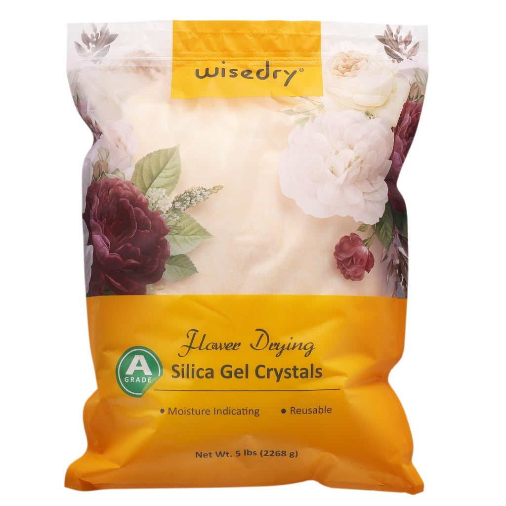 wisedry Silica Gel Flower Drying Crystals - 5 LBS, Color Indicating, Reusable