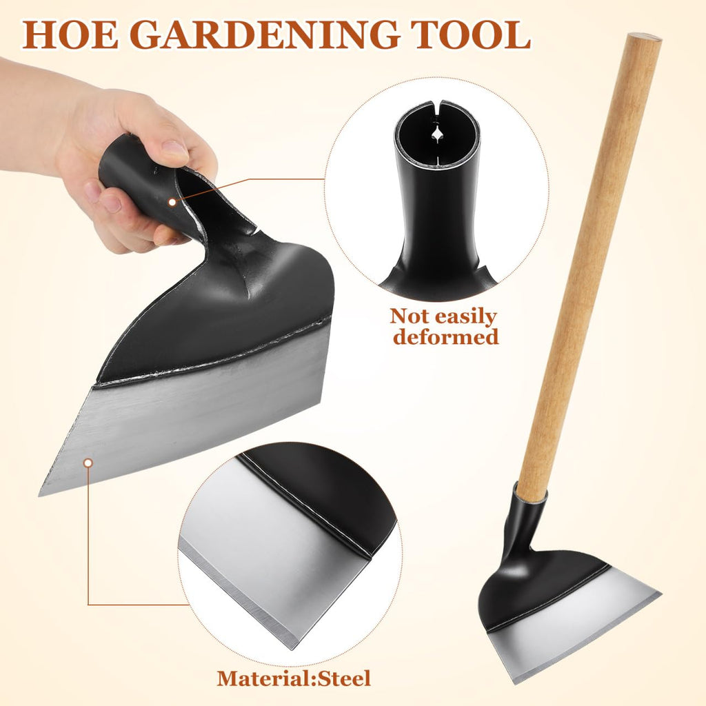 DOITOOL Hand Hoe Head Hoe Garden Tool Heavy Duty Agriculture Farming Head Round Eye Hoes Remove Grass Planting Digging Gardening Tool Weeding Hoe Head for Agriculture