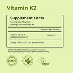 NutriZing K2 Vitamin Supplement MK-7 - High Strength 600mcg - Supports Bone & Arterial Health - 90 Vegan Capsules - Vitamin K2 for Men & Women - 3 Month Supply